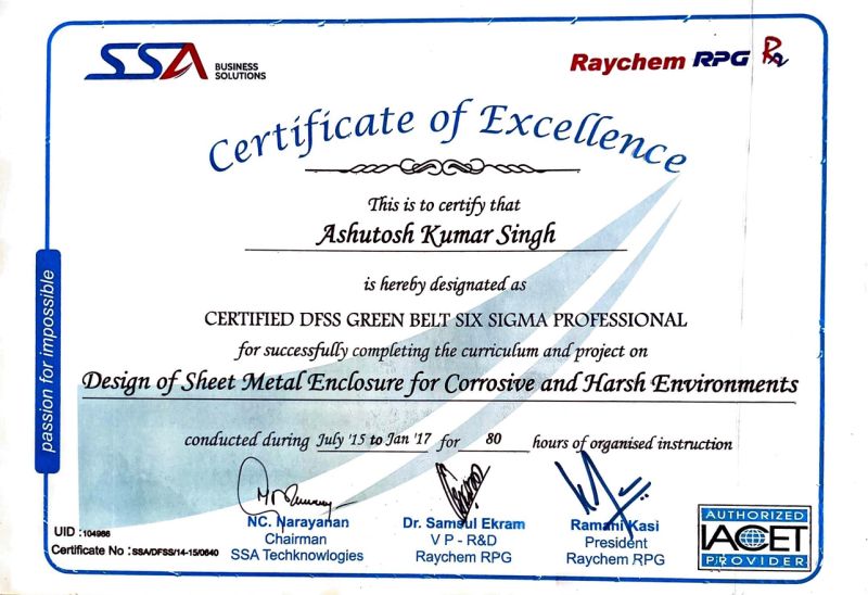 Ashutosh Kumar Singh on LinkedIn: DFSS Green Belt Six sigma : This Ashutosh Kumar Singh on LinkedIn: DFSS Green Belt Six sigma : This