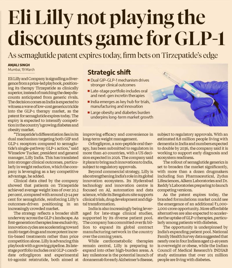 eli lilly tirzepatide patent expiration date Republican Administration Maintains Exclusivity Stance in GLP-1 (Tirzepatide) Compounding Dispute tirzepatide off patent Top 12