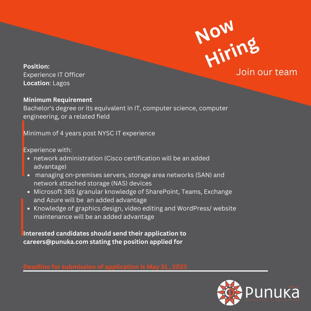 PUNUKA Attorneys Solicitors on LinkedIn: We are looking for an PUNUKA Attorneys Solicitors on LinkedIn: We are looking for an