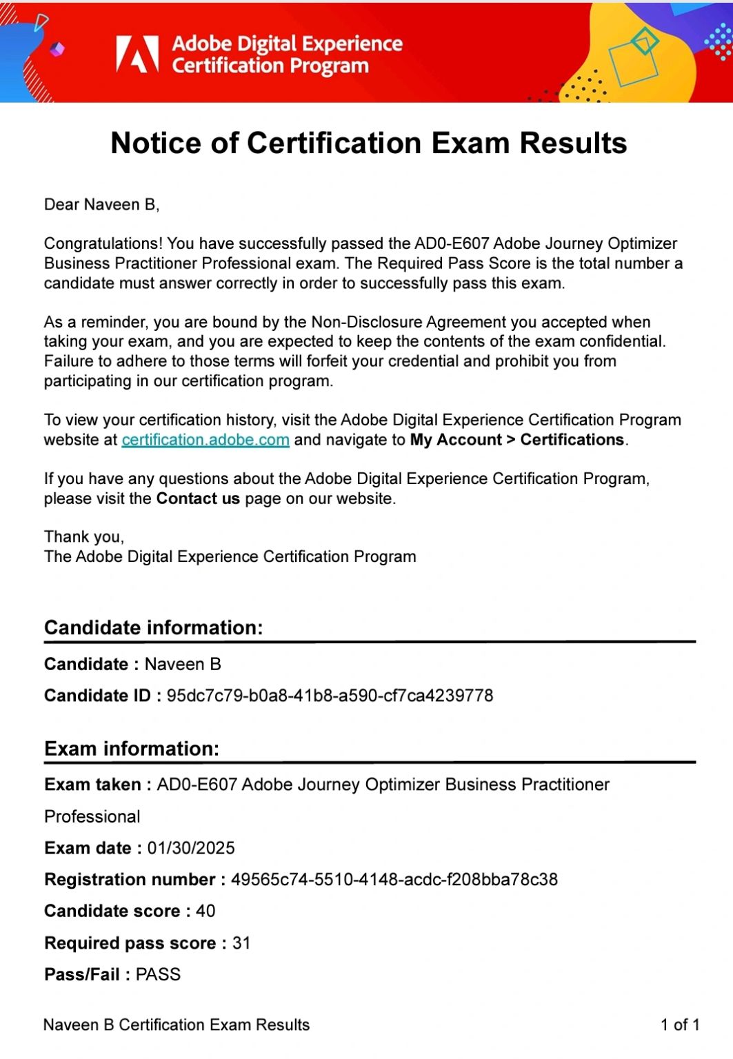 Successfully completed AJO Business Practitioner Certification Successfully completed AJO Business Practitioner Certification