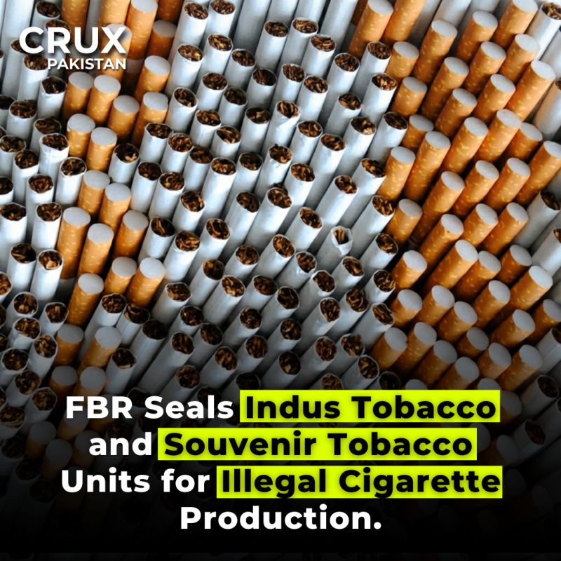 cigarette tax evasion States Crack Down on Evaders FBR Seals Tobacco Factories in