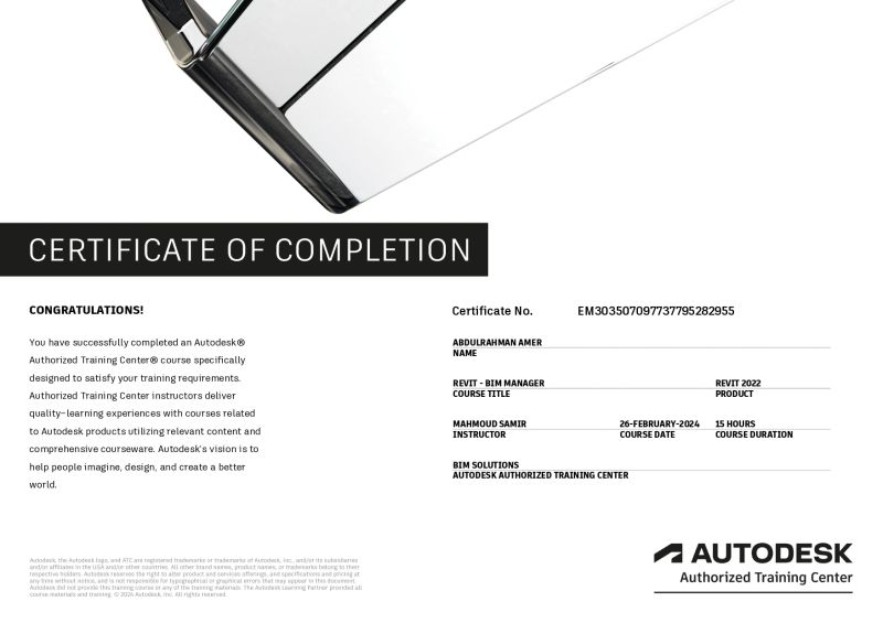 I am delighted to share my latest Autodesk certified #39 BIM Manager I am delighted to share my latest Autodesk certified #39 BIM Manager