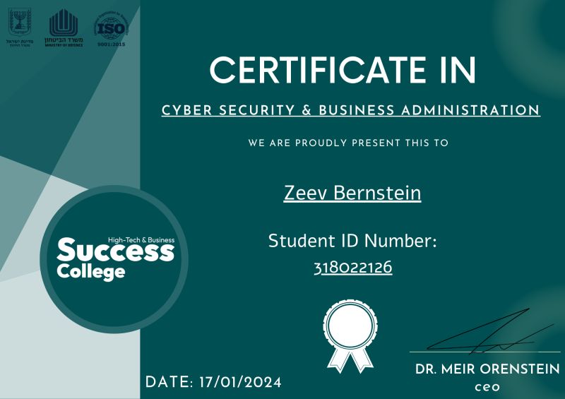 Zeev Bherensthein on LinkedIn: #cybersecurity #businessadministration # Zeev Bherensthein on LinkedIn: #cybersecurity #businessadministration #