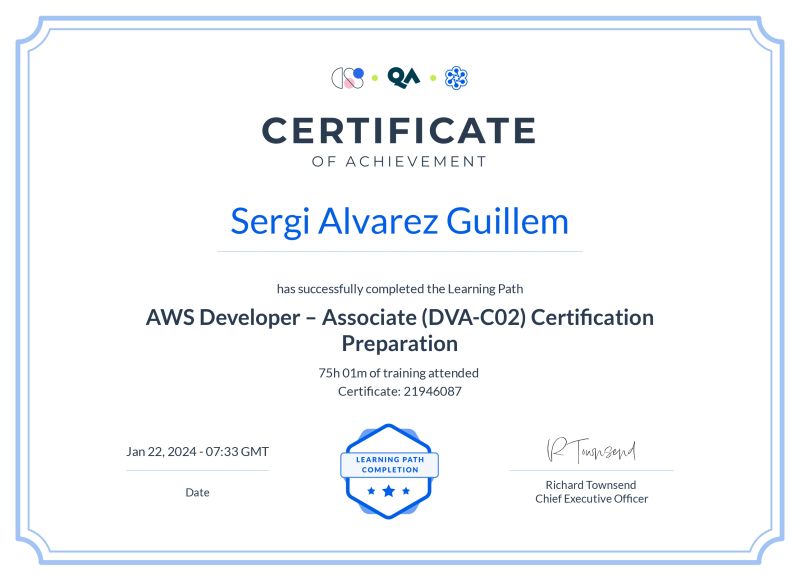 AWS DVA C02 Exam Preparation Sergi A Guillem AWS DVA C02 Exam Preparation Sergi A Guillem