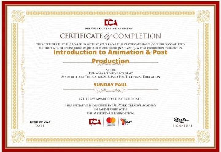 Sunday Paul on LinkedIn: Wow I just receive my Certificate for the Sunday Paul on LinkedIn: Wow I just receive my Certificate for the