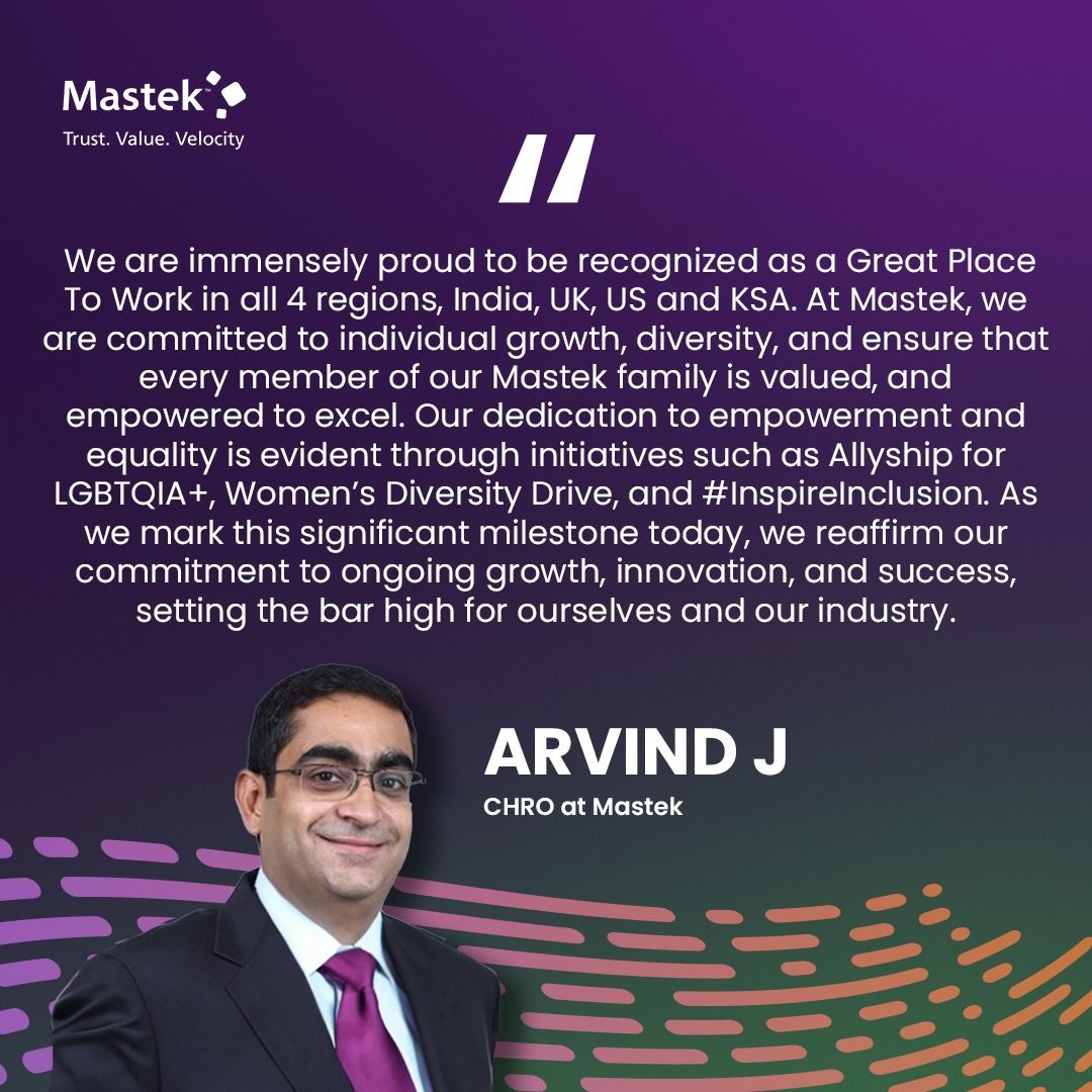 Mastek Earns 2024 Great Place To Work® Certification Mastek Vivek Mastek Earns 2024 Great Place To Work® Certification Mastek Vivek