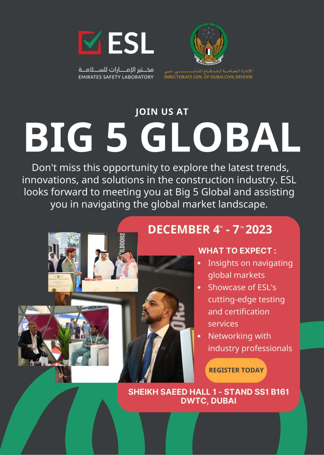 Emirates Safety Laboratory (ESL) on LinkedIn: #esl #big5global #event # Emirates Safety Laboratory (ESL) on LinkedIn: #esl #big5global #event #
