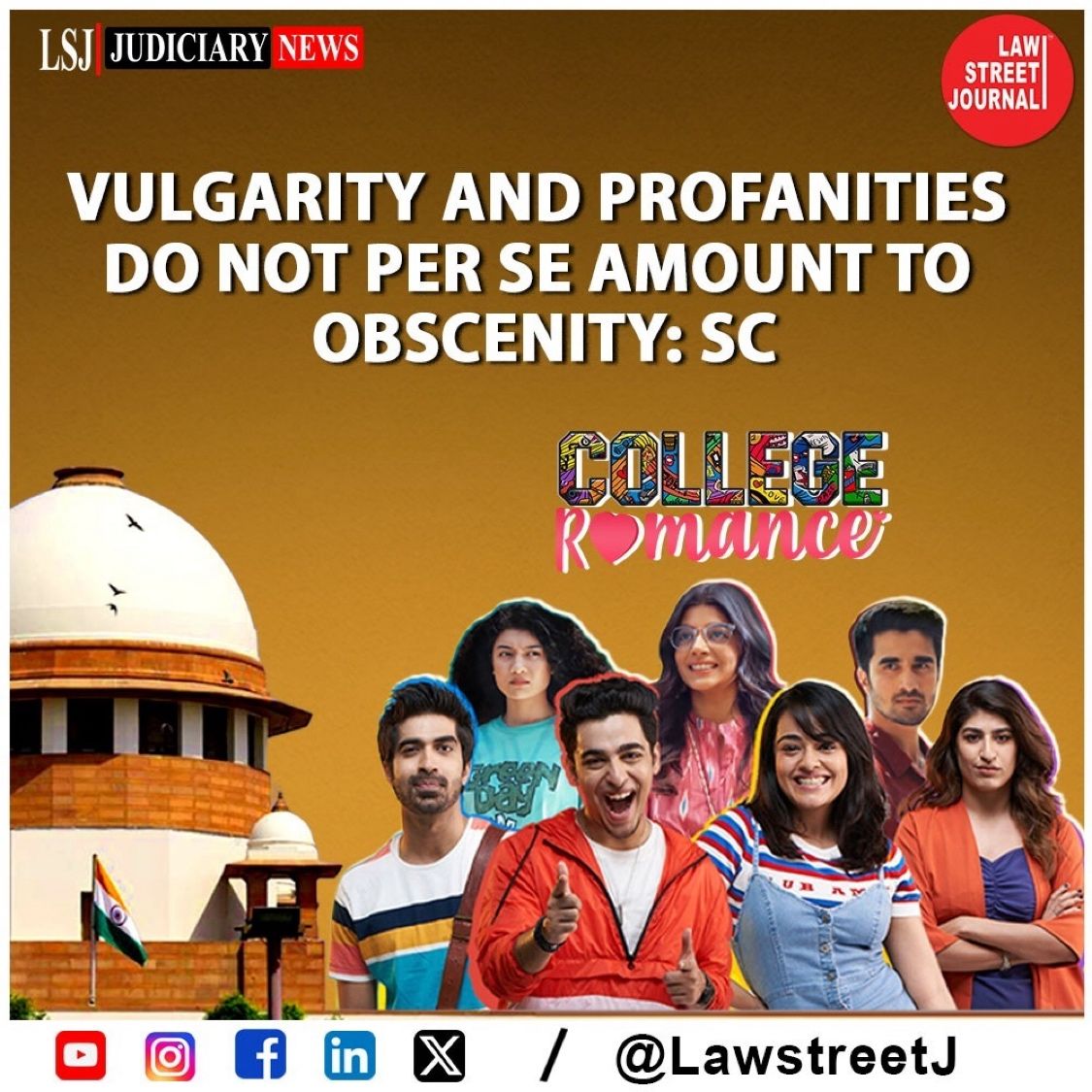 Supreme Court quashes Web Series obscenity LawStreet Journal posted Supreme Court quashes Web Series obscenity LawStreet Journal posted