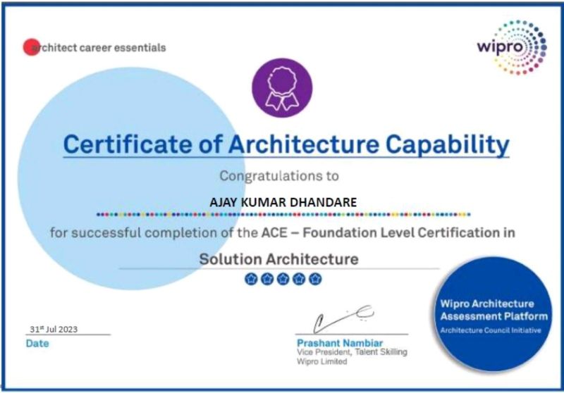 Ajay Dhandare on LinkedIn: I have successfully completed ACE certification Ajay Dhandare on LinkedIn: I have successfully completed ACE certification