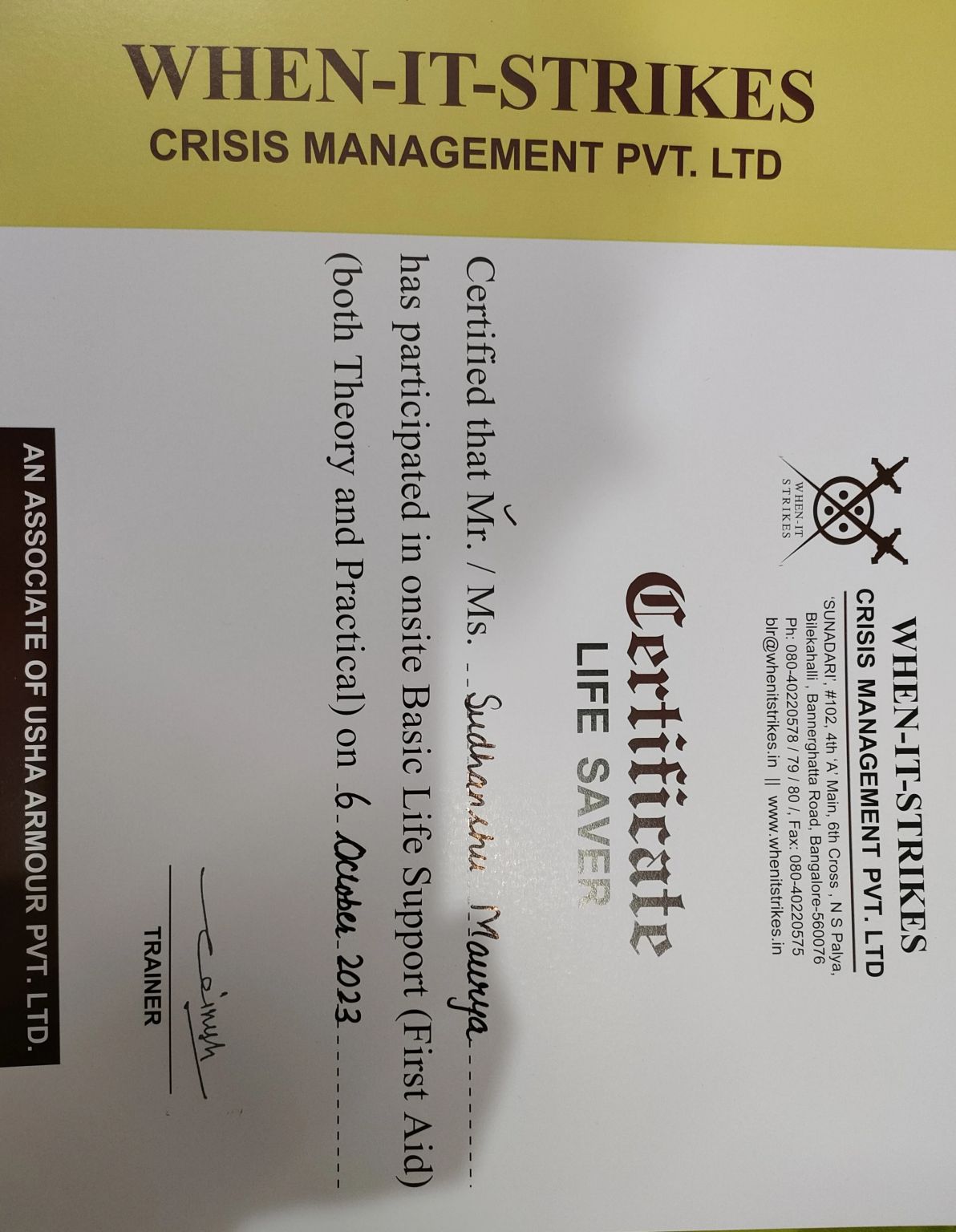 Sudhanshu Maurya on LinkedIn: #carelon #certification #crisismanagement Sudhanshu Maurya on LinkedIn: #carelon #certification #crisismanagement