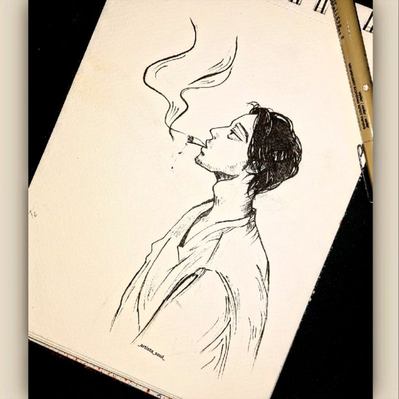 cigarette smoke drawing art Charcoal drawing, #smoke, #cigarette, AM #drawings #art, #art #ArtSketchescharcoal #Charcoa #sketch . . #inkdrawing