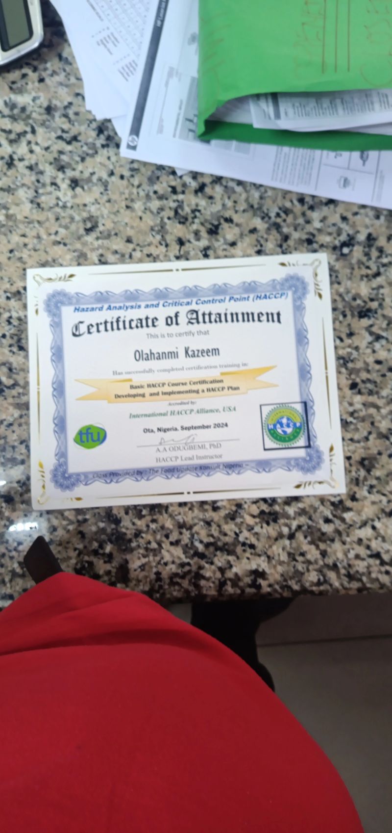 Kazeem Olahanmi MNIFST FSMS QMS MBA HACCP Auditor on LinkedIn: I Kazeem Olahanmi MNIFST FSMS QMS MBA HACCP Auditor on LinkedIn: I