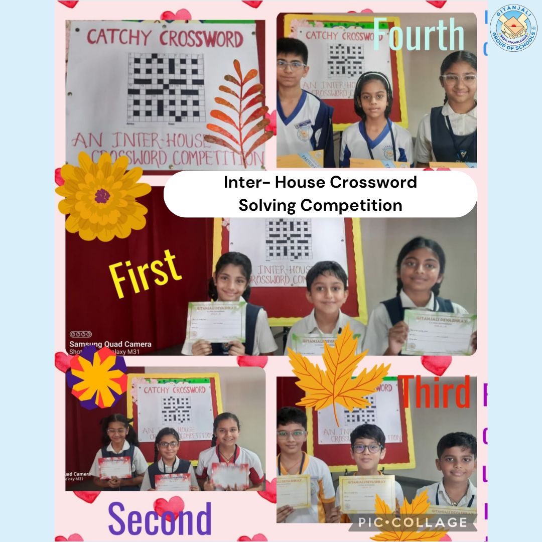 Gitanjali Devashray on LinkedIn: CATCHY CROSSWORDS An Inter House Gitanjali Devashray on LinkedIn: CATCHY CROSSWORDS An Inter House
