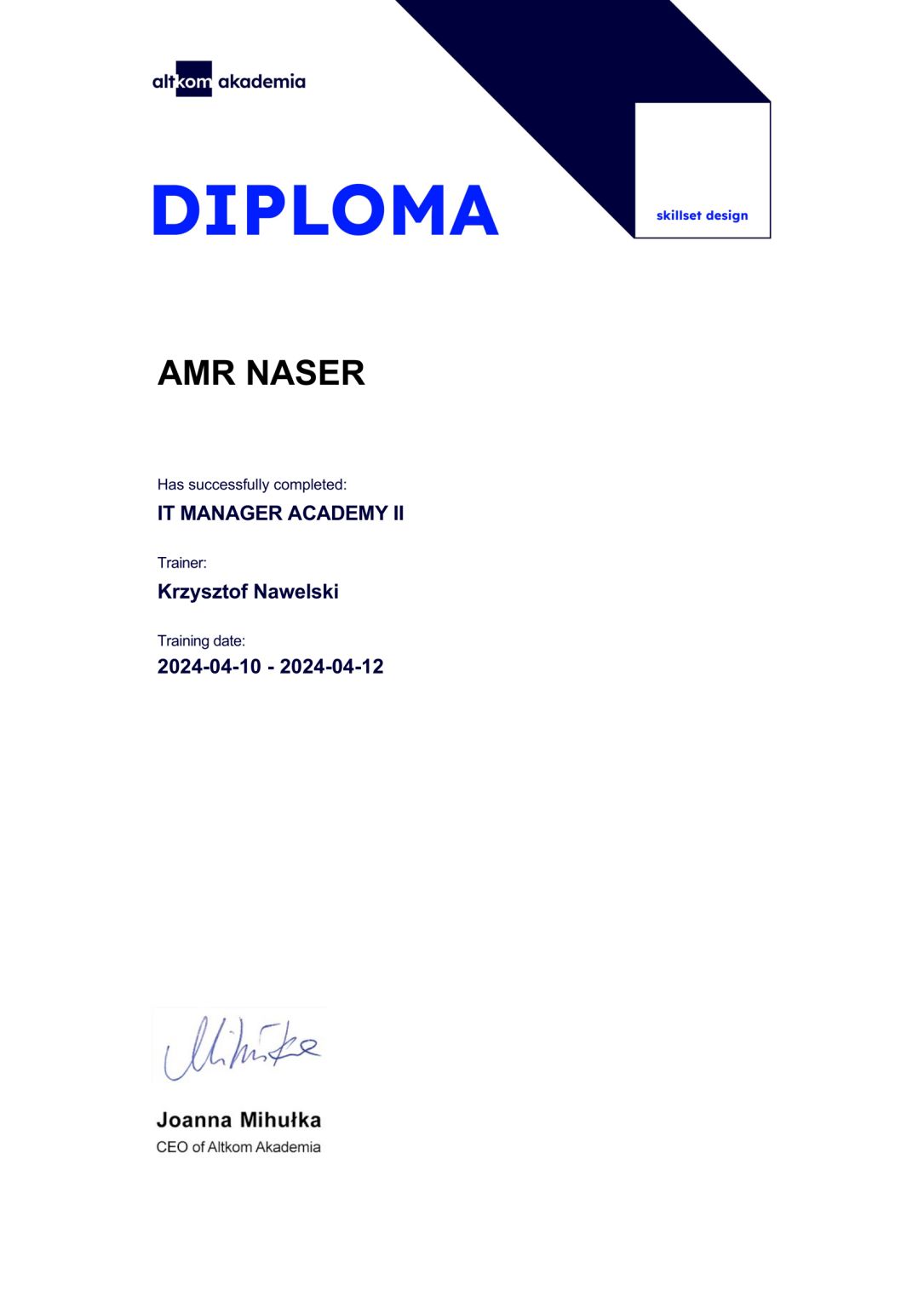 Amr Naser on LinkedIn: I am happy to share that I have successfully Amr Naser on LinkedIn: I am happy to share that I have successfully