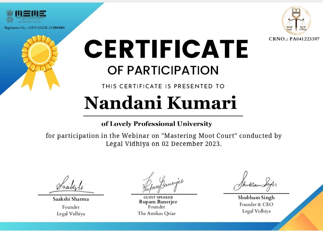 Nandani Kumari on LinkedIn: Moot court is a proceeding where law Nandani Kumari on LinkedIn: Moot court is a proceeding where law