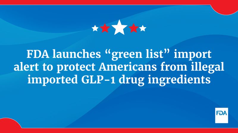 fda import alert 66-80 glp-1 apis green list FDA creates