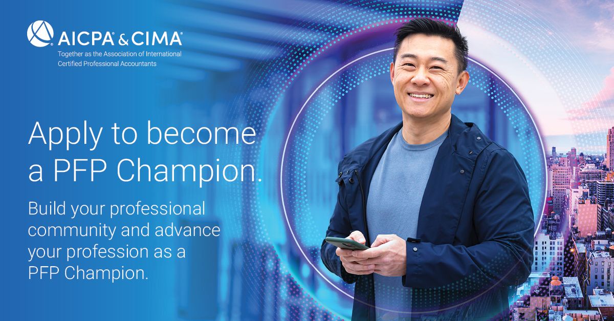 AICPA on LinkedIn: The PFP Champion program is a great way to build AICPA on LinkedIn: The PFP Champion program is a great way to build