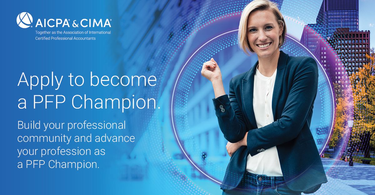 AICPA on LinkedIn: The PFP Champion program is a great way to build AICPA on LinkedIn: The PFP Champion program is a great way to build