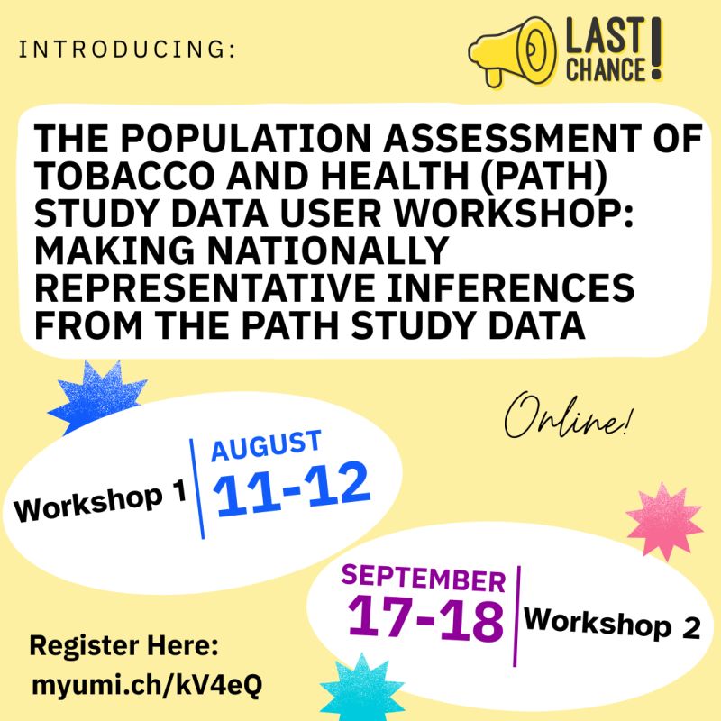 path population assessment of tobacco and health (PATH) Study: Understanding the Data path tobacco study ICYMI, today's