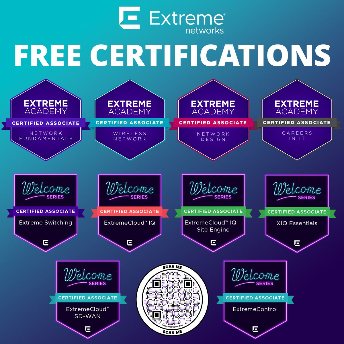 Get FREE Associate Level Certifications from Extreme Networks Extreme Get FREE Associate Level Certifications from Extreme Networks Extreme