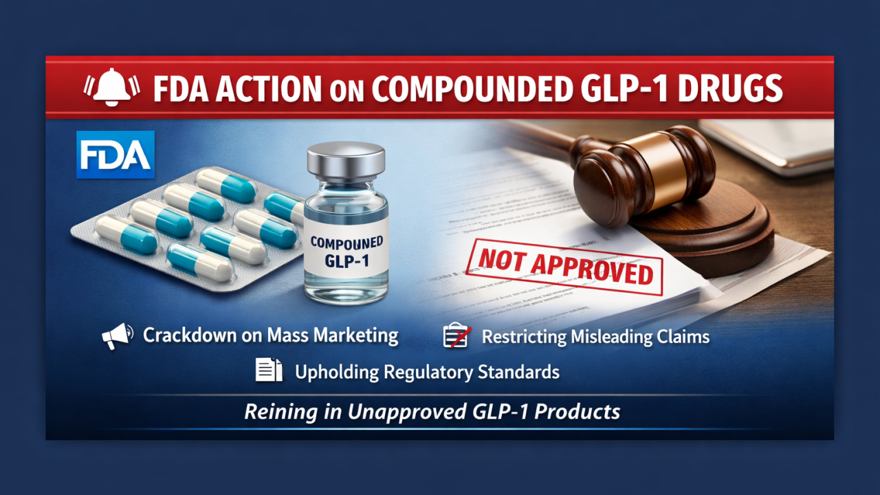 fda compounding glp-1 crackdown news today The is cracking down on misleading compounded GLP-1s from telehealth companies., Compounded weight loss drugs are not FDA-approved, which means the agency does not review their safety, FDA proposes a new GLP-1