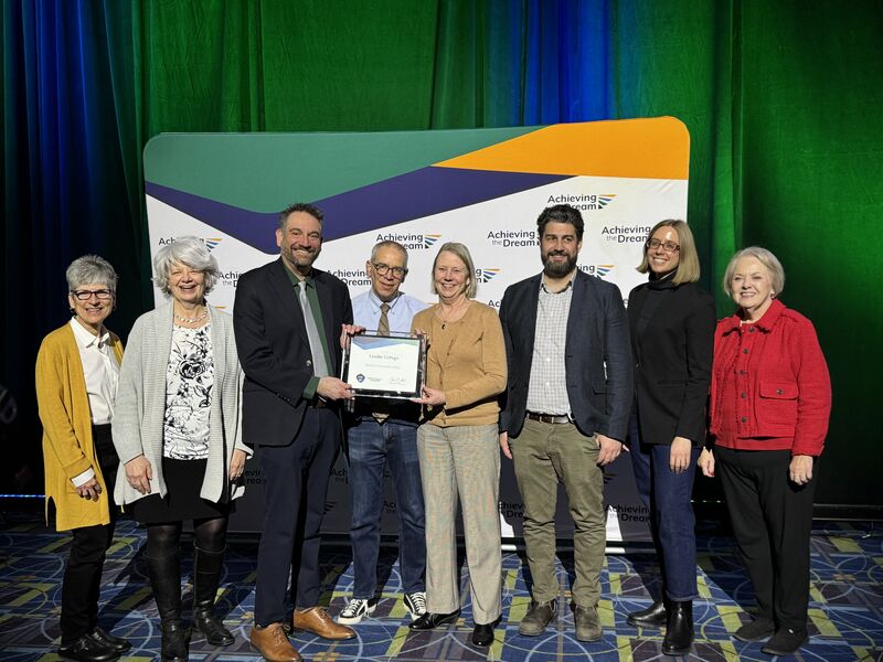 BCC and ATD staff accepting the ATD Leader College Award