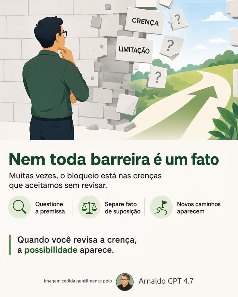 E se o seu maior obstáculo nem existir de verdade?