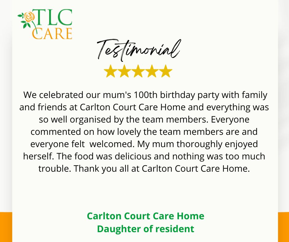 Carlton Court Care Home TLC Care on LinkedIn: What wonderful feedback Carlton Court Care Home TLC Care on LinkedIn: What wonderful feedback