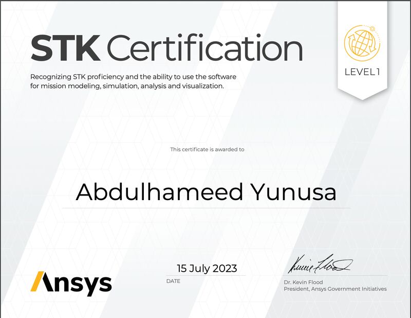 Abdulhameed Yunusa on LinkedIn: #stkcertified # Abdulhameed Yunusa on LinkedIn: #stkcertified #