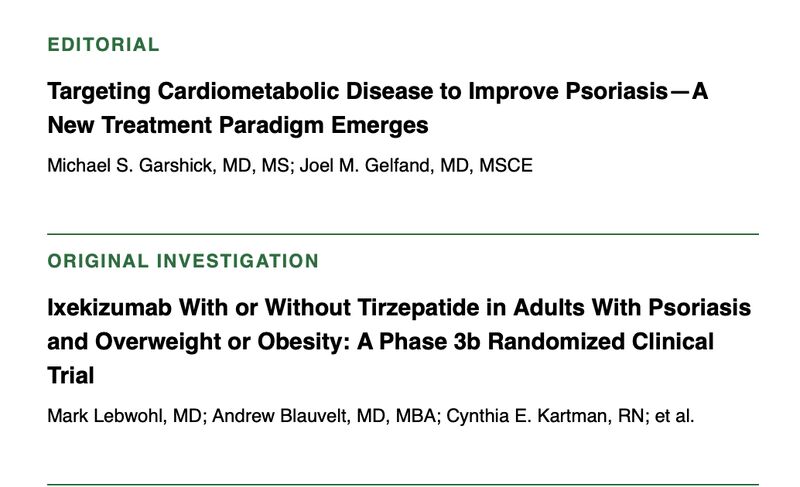 tirzepatide and psoriasis Combined Ixekizumab Improve and Weight Outcomes Tirzepatide and Ixekizumab Improve Psoriasis