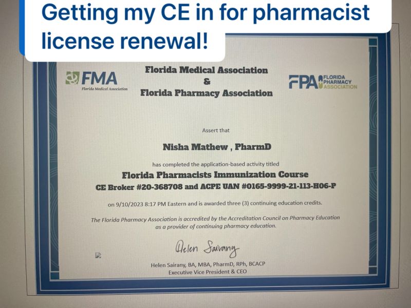 Nisha Mathew BE PharmD MBA BCPS CPh on LinkedIn: $75 additional Nisha Mathew BE PharmD MBA BCPS CPh on LinkedIn: $75 additional