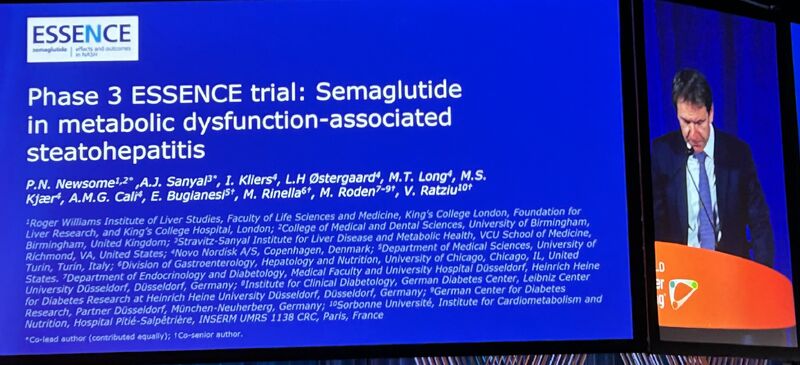 essence semaglutide EASL 2026 Semaglutide in metabolic dysfunction-associated steatohepatitis.