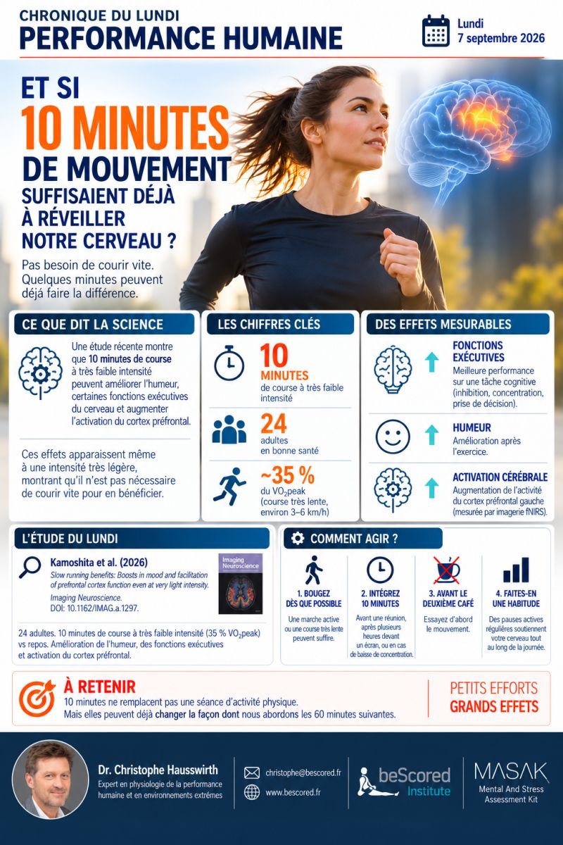 Et si 10 minutes de mouvement suffisaient déjà à réveiller notre cerveau ?