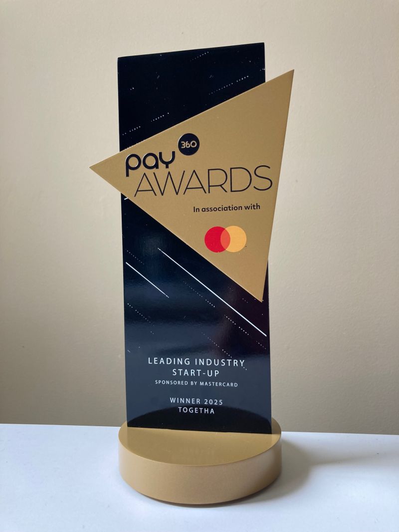 Blog image for togetha wins “Leading Industry Start-Up” at the PAY360 Awards 2025 Drag