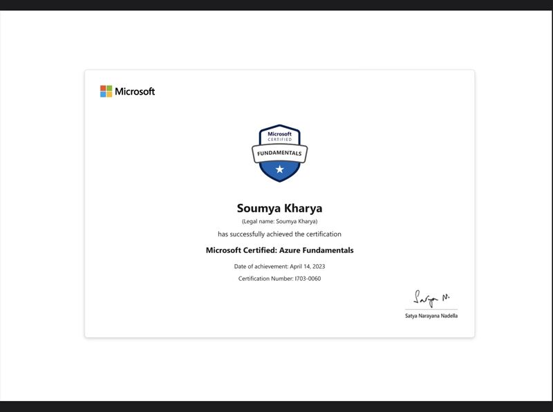 Soumya Kharya on LinkedIn: I m happy to share that I ve obtained a new Soumya Kharya on LinkedIn: I m happy to share that I ve obtained a new