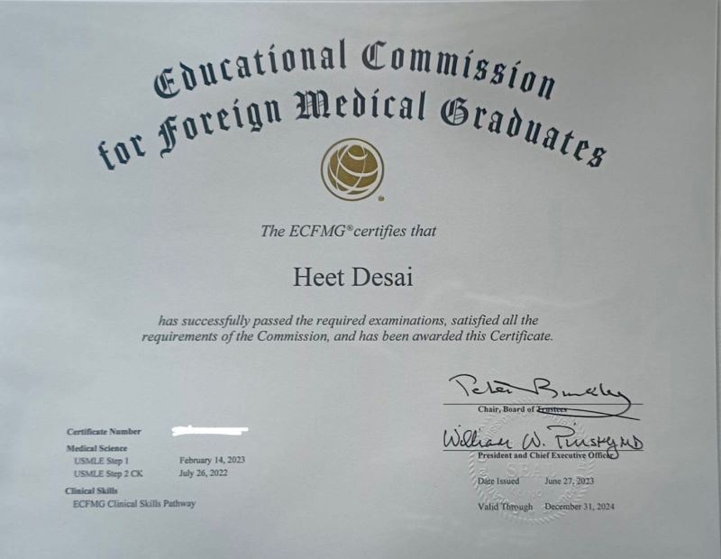 Heet Desai M B B S on LinkedIn: USMLE Step 1 ️ USMLE Step 2 ️ ECFMG Heet Desai M B B S on LinkedIn: USMLE Step 1 ️ USMLE Step 2 ️ ECFMG