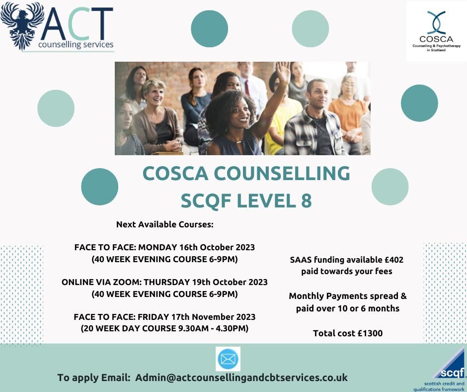 Act Counselling and Training Services Ltd on LinkedIn: COSCA Act Counselling and Training Services Ltd on LinkedIn: COSCA