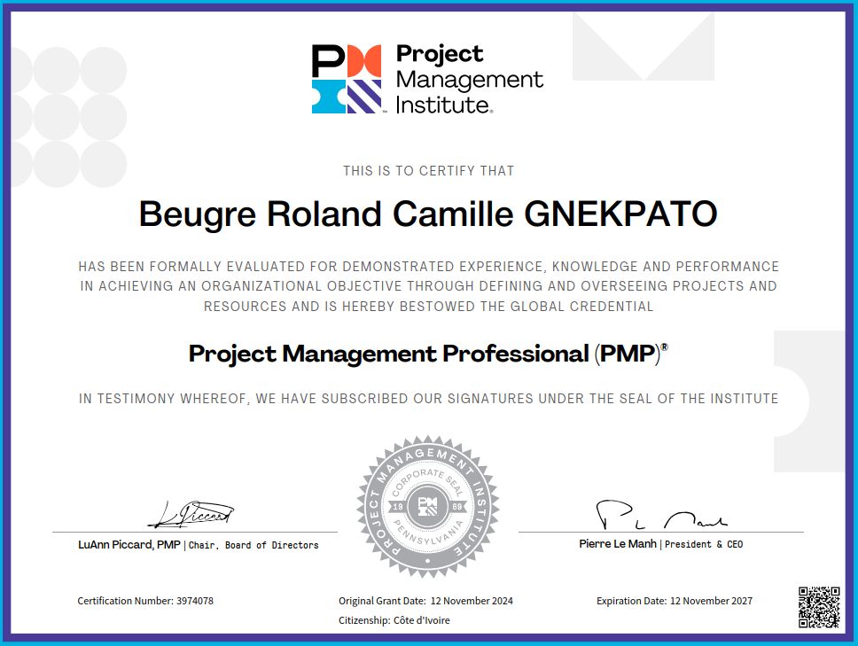 Roland GNEKPATO PMP® PRINCE2® ITIL® CISSP® sur LinkedIn : #pmp # Roland GNEKPATO PMP® PRINCE2® ITIL® CISSP® sur LinkedIn : #pmp #
