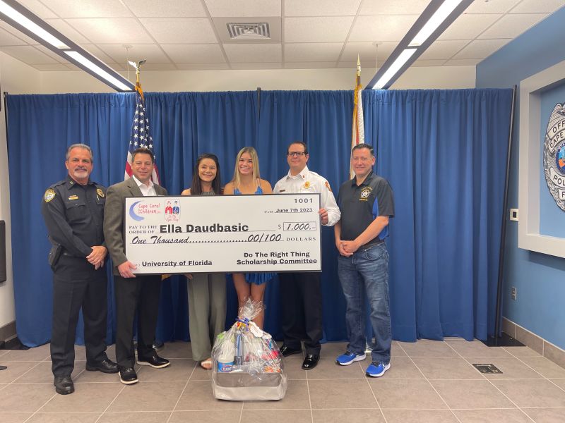 Thank you Do the Right Thing Scholarship Committee Cape Coral Fire