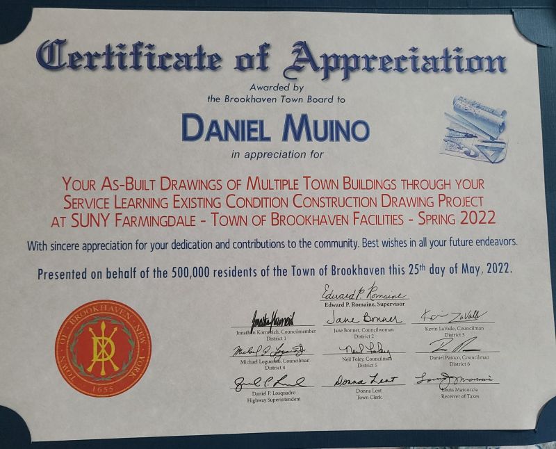 Daniel Muino on LinkedIn: Certificate from the Town of Brookhaven for Daniel Muino on LinkedIn: Certificate from the Town of Brookhaven for