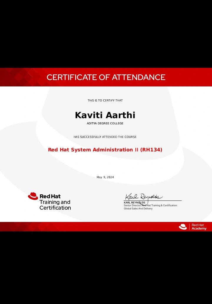 Kaviti Aarthi on LinkedIn: #redhat #linux # Kaviti Aarthi on LinkedIn: #redhat #linux #