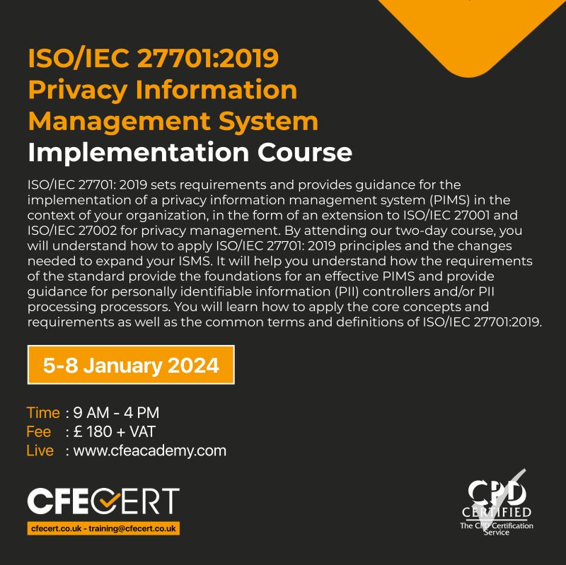 CFE Certification on LinkedIn: #pims #privacy #informationmanagement # CFE Certification on LinkedIn: #pims #privacy #informationmanagement #