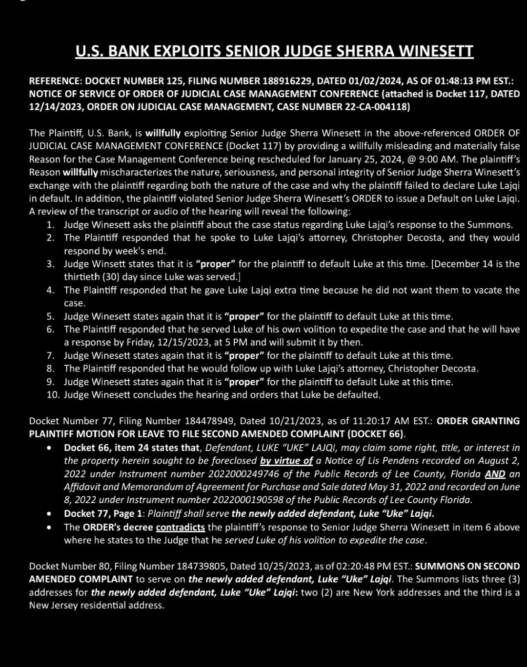 Thomas Pepe on LinkedIn: A MUST READ ON THE DOCKET CASE 22 CA 004118 Thomas Pepe on LinkedIn: A MUST READ ON THE DOCKET CASE 22 CA 004118
