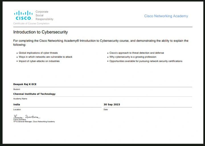 Deepak Raj on LinkedIn: #cisco #cybersecurity #certification Deepak Raj on LinkedIn: #cisco #cybersecurity #certification