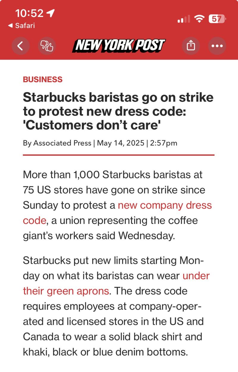 starbucks dress code strike strike: More than 2,000 baristas protest new Philadelphia... - Philadelphia Joint Board,