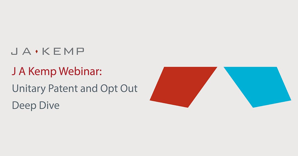 J A Kemp on LinkedIn: Unitary Patent and Opt Out Deep Dive J A Kemp J A Kemp on LinkedIn: Unitary Patent and Opt Out Deep Dive J A Kemp