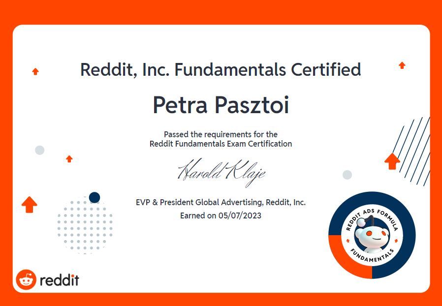 Petra Pásztói on LinkedIn: I m happy to share that I ve obtained a new Petra Pásztói on LinkedIn: I m happy to share that I ve obtained a new