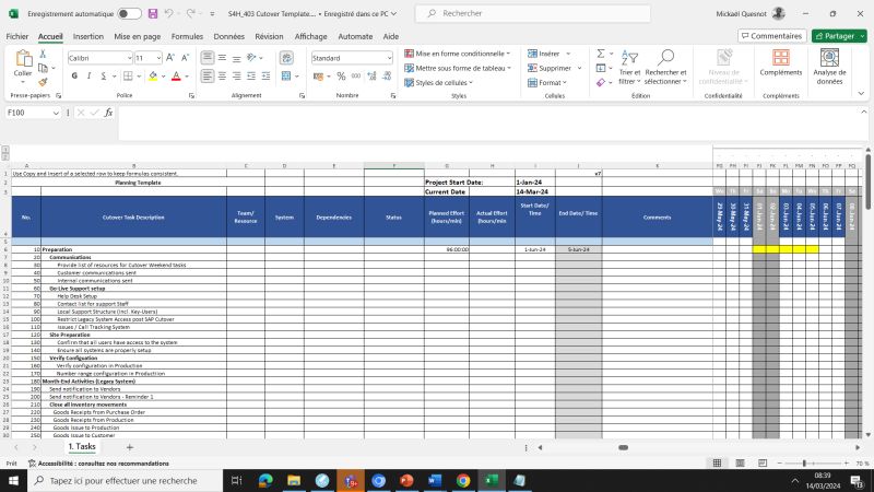 MICKAEL QUESNOT on LinkedIn: SAP Activate Cutover Template •Execute MICKAEL QUESNOT on LinkedIn: SAP Activate Cutover Template •Execute