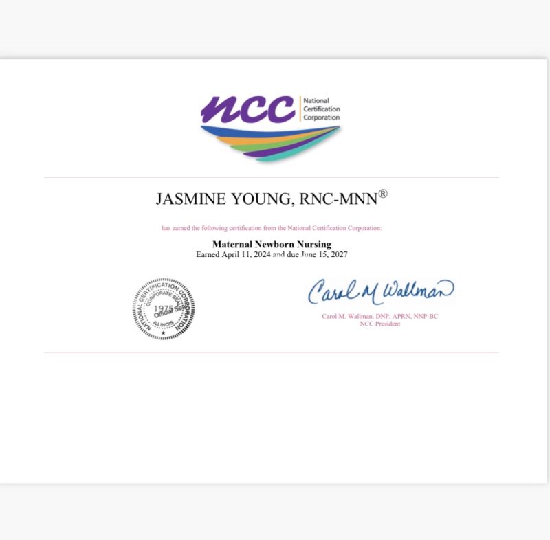 Jasmine Young RNC MNN on LinkedIn: Exciting news Just received my Jasmine Young RNC MNN on LinkedIn: Exciting news Just received my