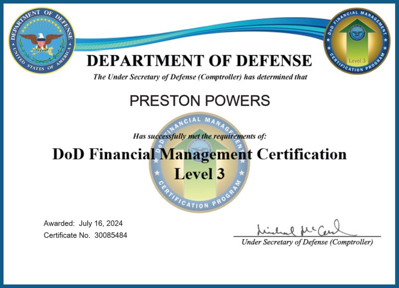 PRESTON POWERS on LinkedIn: Got my Financial Management Certification PRESTON POWERS on LinkedIn: Got my Financial Management Certification